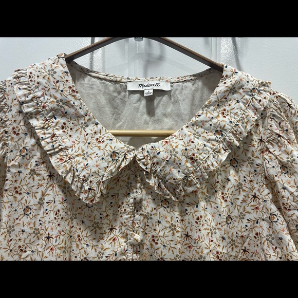 Collared Puff-Sleeve Mini Dress in Piccola Floral - Picture 7 of 7